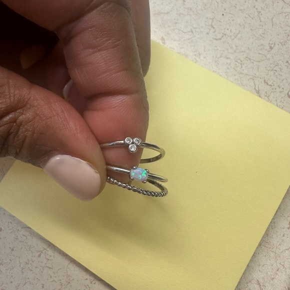 Silver Ring Set -3 Rings - Picture 5 of 8